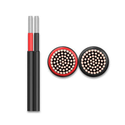Solar Panel H1Z2Z2-K PV Cable Twin Core  DC Lengths 6mm UV Resist - 8 Meters