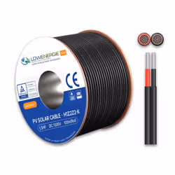 Solar Panel H1Z2Z2-K PV Cable Twin Core  DC Lengths 6mm UV Resist - 20 Meters