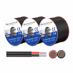Solar Panel Cable H1Z2Z2-K Double insulated 1800V high performance Cut to Length Twin Core 2.50mm2 Choice Of Lengths - 8 metres