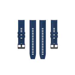 For Huawei Watch GT 2 42mm Silicone  Watch Band with Black Buckle(Dark Blue)
