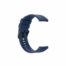 For Huawei Watch GT 2 42mm Silicone  Watch Band with Black Buckle(Dark Blue)