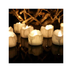12 PCS/Box  LED Candle Electronic Tea Wax Simulation Tears Electronic Candle Light Wedding Decoration Candle Light(Warm White)