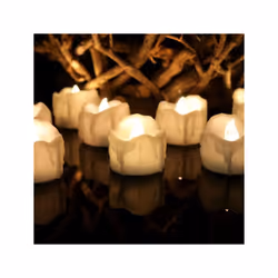 12 PCS/Box  LED Candle Electronic Tea Wax Simulation Tears Electronic Candle Light Wedding Decoration Candle Light(Warm White)