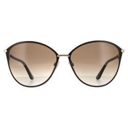 Tom Ford Sunglasses Penelope FT0320 28F Brown Gold with Havana Brown Gradient