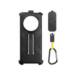 For Ulefone Armor 23 Ultra Ulefone Back Clip Phone Case with Carabiner(Black)