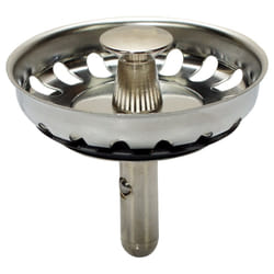 Bathroom Basin Drain Kitchen Sink Waste Strainer Plug Stainless Steel Basket