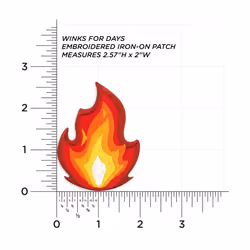 Winks For Days It's Fire Embroidered Iron-On Patch