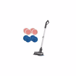 AirCraft PowerGlide Cordless Rechargeable Hard Floor Cleaner and Polisher Bundle With 8 Cleaning Buffing Pads, Perfect for Wo ...