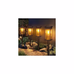 KOOPER Solar Lights Outdoor Garden, 4 Pack Upgraded Garden Lights Solar Powered Waterproof, Auto On/Off Solar Lights Garden O ...
