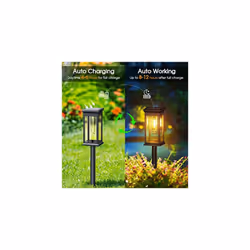 KOOPER Solar Lights Outdoor Garden, 4 Pack Upgraded Garden Lights Solar Powered Waterproof, Auto On/Off Solar Lights Garden Ornaments Outdoor for Yard