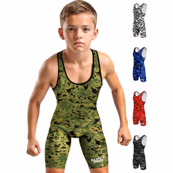 Exxact Sports Digital Camouflage Youth Wrestling Singlet For Boys  Premium Powerlifting Singlet  Kids Wrestling Singlets For  ...