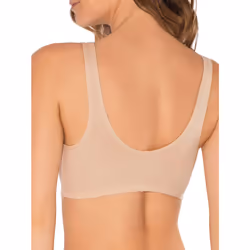 Fruit of the Loom Women's Front Close Builtup Sports Bra  Sand/Black 2-Pack  36