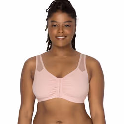 Fruit of the Loom womens Comfort Front Close With Mesh Straps Sports Bra Blushing Rose 40 US