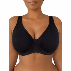 Fruit of the Loom Womens Plus-Size cotton Unlined Underwire Bra  Black