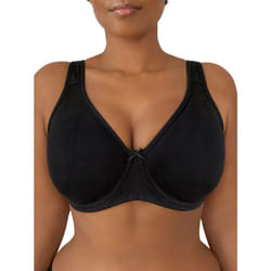 Fruit of the Loom Womens Plus-Size cotton Unlined Underwire Bra  Black