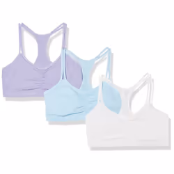 Fruit of the Loom girls Spaghetti Strap Sports Bra EyeshadowWhiteHyacinth 36