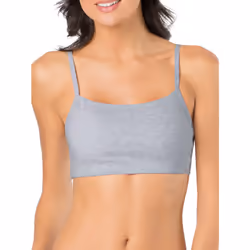 Fruit of the Loom Women's Spaghetti Strap Cotton Pullover Sports Bra  Black/White/White/Heather Grey 4-Pack  42