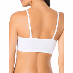 Fruit of the Loom Women's Spaghetti Strap Cotton Pullover Sports Bra  Blushing Rose/White/White/Black 4-Pack  34