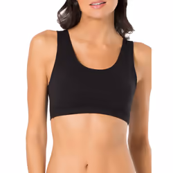 Fruit of the Loom Women's Built Up Tank Style Sports Bra  Black/WHT/WHT/Heather Grey  50