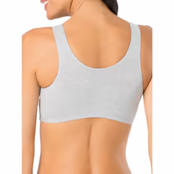 Fruit of the Loom Women's Built Up Tank Style Sports Bra  Black/WHT/WHT/Heather Grey  50