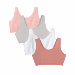 Fruit of the Loom Cotton Tank Bra for Women-Ultimate Comfort & Breathable Fit  Dusk/White/Blush/Grey Heather  42