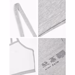 Fruit of the Loom Women's Spaghetti Strap Cotton Pullover Sports Bra Value Pack  Stripe/Stripe/White/White/Blush/Blush