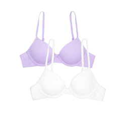Fruit of the Loom Girls' First T-Shirt Bra with Underwire  Stellar Orchid/White