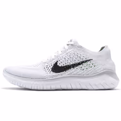 Nike Women's Free Rn Flyknit 2018 Running Shoes  White/Black/Pure Platinum  5