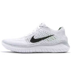 Nike Women's Free Rn Flyknit 2018 Running Shoes  White/Black/Pure Platinum  5