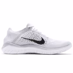 Nike Women's Free Rn Flyknit 2018 Running Shoes  White/Black/Pure Platinum  5