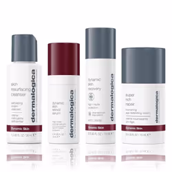 Dermalogica Skin Aging Solutions Kit Anti Aging Skincare Set Includes Face Cleanser Serum Moisturizer with SPF and Cream Tra ...