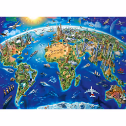 Ravensburger World Landmarks Map XXL 200pc Jigsaw Puzzle