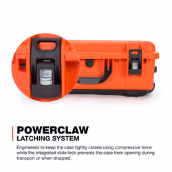Wheeled Series 935 Lightweight NK-7 Resin Waterproof Protective Case and Padded Divider - Orange