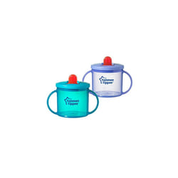 Free Flow Trainer Cup with Handles, BPA-Free, 6oz, 2 Count (Designs May Vary)