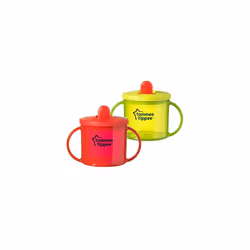 Free Flow Trainer Cup with Handles, BPA-Free, 6oz, 2 Count (Designs May Vary)