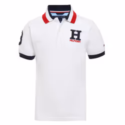 Tommy Hilfiger Boys Short Sleeve Matt Polo Shirt  White  4