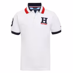 Tommy Hilfiger Boys' Short Sleeve Matt Polo Shirt White 12-14