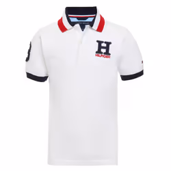 Tommy Hilfiger Boys' Short Sleeve Matt Polo Shirt White 16-18