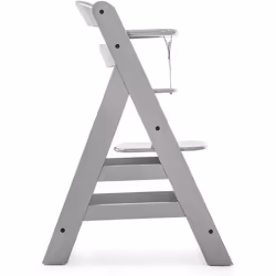 Hauck Wooden Highchair Alpha + / Adjustable for Children from 6 Months up to 90 kg / 5-Point Harness Included / Usable from Birth in Combina