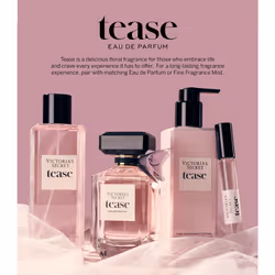 Victoria's Secret Tease 3 Piece Luxe Fragrance Gift Set: 1.7 oz. Eau de Parfum  Travel Lotion & Shimmer Mist