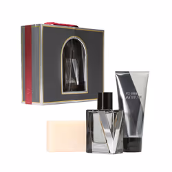 Victoria's Secret Platinum 3 Piece Luxe Fragrance Gift Set: 1.7 oz. Cologne Travel Lotion & Body Bar Gift Set for Men