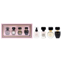 Fragrance Discovery Set by Victorias Secret for Women - 4 Pc Mini Gift Set 0.25oz Bombshell EDP Spray , 0.25oz Tease EDP Spray , 0.25oz Bare EDP Spray
