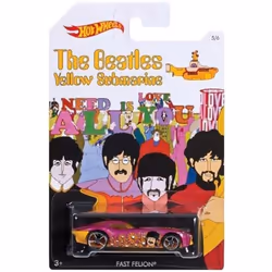 Fast Felion Hot Wheels 1:64 Scale The Beatles Yellow Submarine