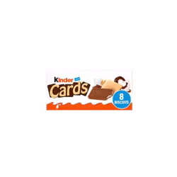 Kinder Cards Cocoa and Milk Biscuit Wafers Multipack 8x12.8g(Pack of 3