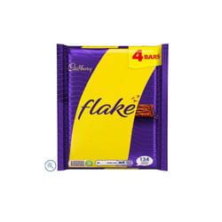 Cadbury Flake Chocolate Bar 4 Pack Multipack 102g(pack of  4)