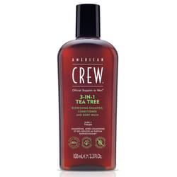American Crew Shampoo  Conditioner & Body Wash for Men  3-in-1  Tea Tree Scent  3.3 Fl Oz