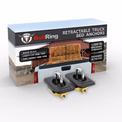 Bull Ring Raised Fit Classic Truck Bed Tie Down Anchors for 1988-1998 Chevy C/K  1988-1998 GMC Sierra (1 Pair)