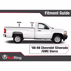 Bull Ring Raised Fit Classic Truck Bed Tie Down Anchors for 1988-1998 Chevy C/K  1988-1998 GMC Sierra (1 Pair)