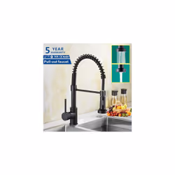 Kitchen Tap Pull Out 360Â° Swivel Spout Sink Bidet Spray Tap, Black