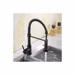 Kitchen Tap Pull Out 360Â° Swivel Spout Sink Bidet Spray Tap, Black
